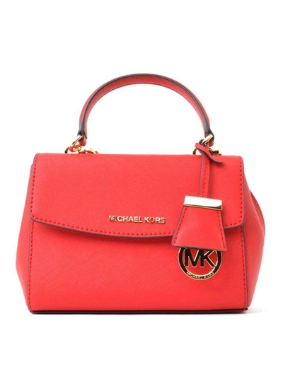 Michael Michael Kors Crossbody In Red Saffiano Leather