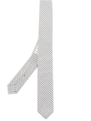 Thom Browne Classic Seersucker Tie In Grey