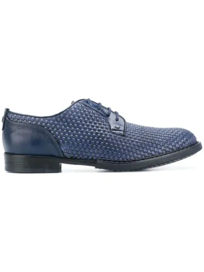 Brimarts Woven Derby Shoes In Blue