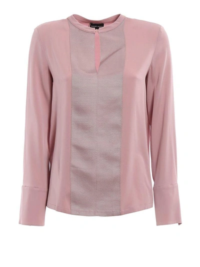 Giorgio Armani Silk-crepe Shirt In Pink