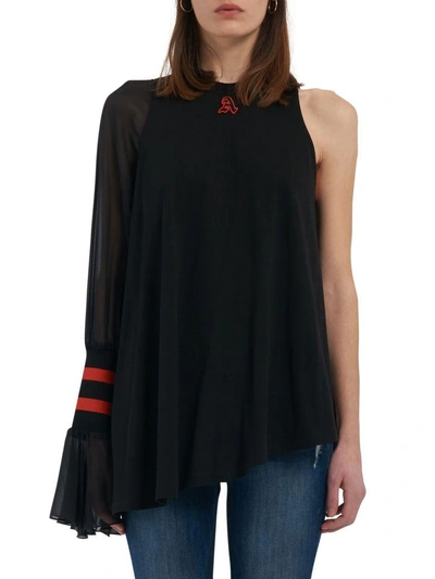 Amen Ams18226 Top In Jersey And Georgette009 In Nero