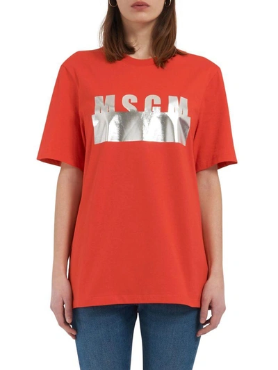 Msgm T-shirt In Red