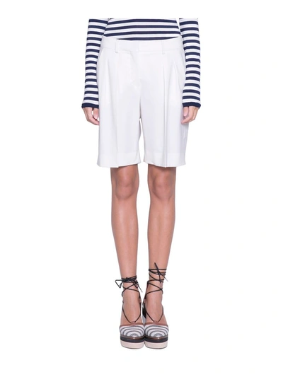Max Mara Gail Wool Shorts In Bianco