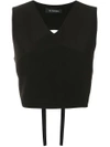 Olympiah Papa Cropped Top In Black