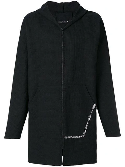 Alchemy Hooded Coat In Black