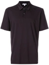James Perse Slim Fit Sueded Jersey Polo In Black