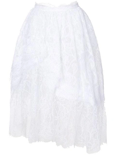 Ermanno Scervino Lace Asymmetric Skirt - White