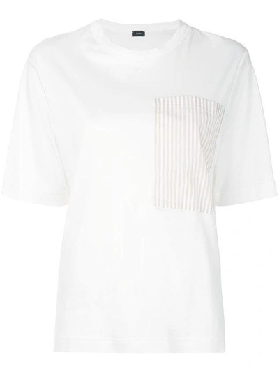 Joseph Stripe Detail T-shirt - White