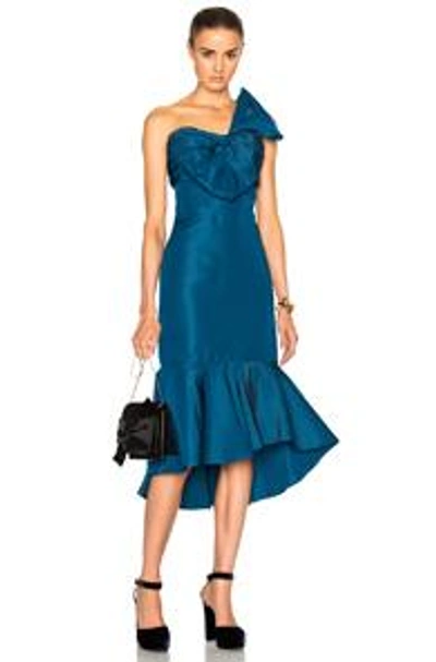 Johanna Ortiz Blue Coral Dress In Blue