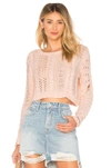 Lovers & Friends Distress Me Out Sweater In Pink