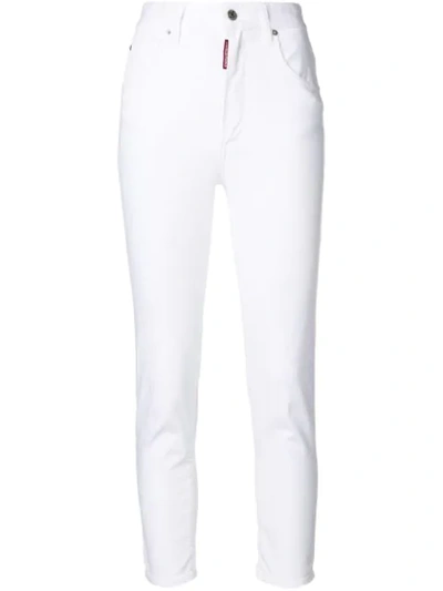 Dsquared2 High-waisted Twiggy Jeans In White