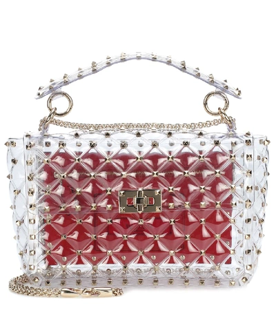 Valentino Garavani Rockstud Transparent Shoulder Bag - White In Clear