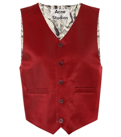 Acne Studios Janay Wool-blend Vest In Red
