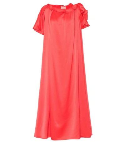 Roksanda Emore Silk Satin Maxi Dress In Red