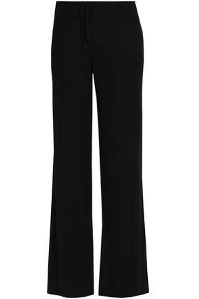 Amanda Wakeley Woman Mélange Cashmere Track Pants Black