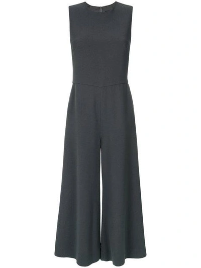 Andrea Marques Cropped Jumpsuit In Grafite