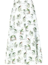 Andrea Marques Bird Print Patte Skirt