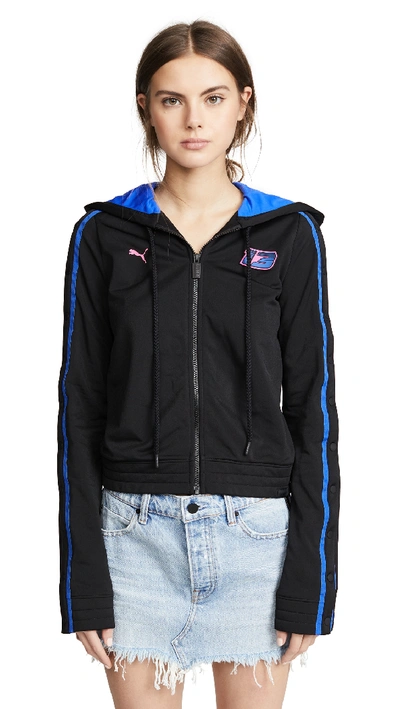 Puma Fitted Tear Away Track Jacket In  Black
