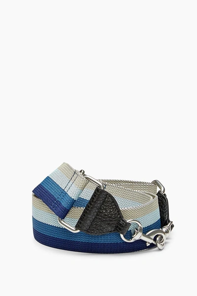 Rebecca Minkoff Rainbow Webbing Guitar Strap In Blue Multi