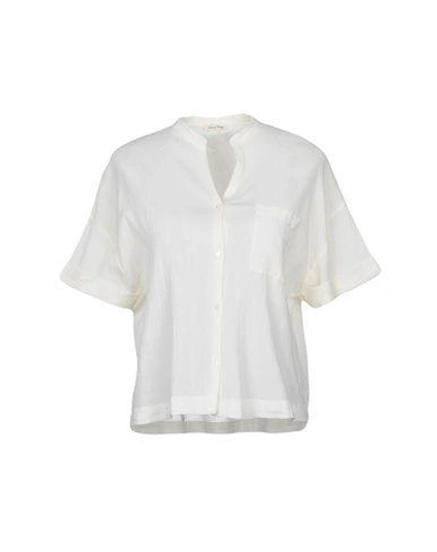 American Vintage Solid Color Shirts & Blouses In Ivory