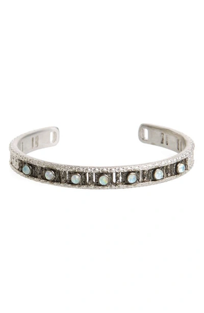 Armenta New World Opal Triplet Cuff Bracelet With Diamonds In Silver