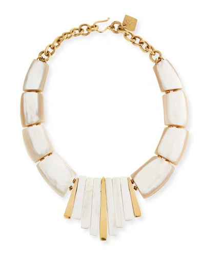 Ashley Pittman Karamu Chunky Collar Necklace In White