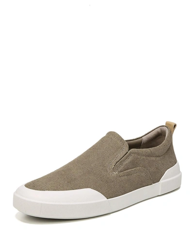 Vince Vernon Slip-on Canvas Sneakers In Brown