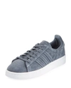 Adidas Originals Campus Stitch & Turn Suede Lace-up Sneakers, Onyx In Charcoal