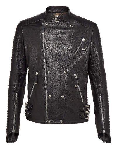 Philipp Plein Leather Jacket "antosha"