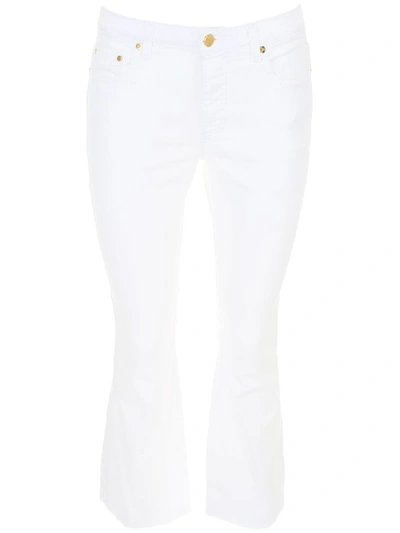 Michael Michael Kors Cropped Jeans In White (white)