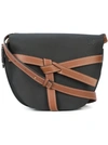 Loewe Gate Small Textured-leather Shoulder Bag In Black