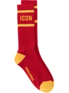Dsquared2 Icon Socks In Red