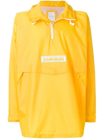 Napa By Martine Rose Oversized Hooded Raincoat  In Yellow