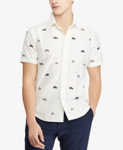 Polo Ralph Lauren Men's Classic-fit Embroidered Short Sleeve Shirt In Woodie  | ModeSens
