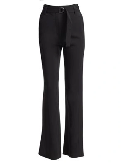 A.l.c Morgan Belted Straight-leg Pants In Black