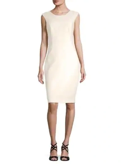 Milly Sleeveless Sheath Dress In Ivory