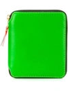 Comme Des Garçons Small Rectangular Zip Wallet In Green