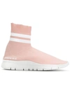 Joshua Sanders Jump High Top Sock Sneaker In Pink
