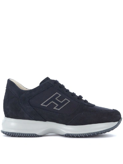 Hogan Interactive Blue Suede Sneaker