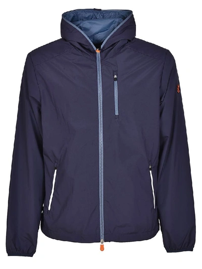 Save The Duck Maty Hooded Chest Pocket Bomber Jacket In Navy Blue