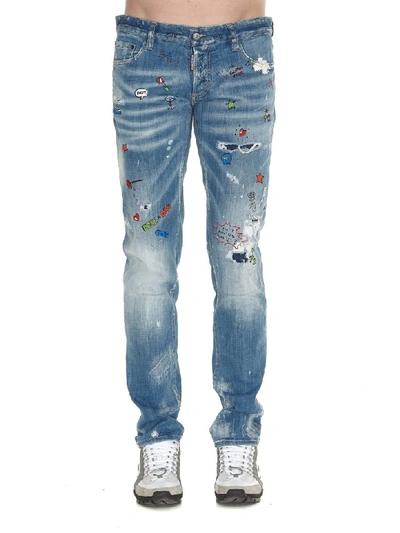 Dsquared2 Slim Fit Jeans In Navy