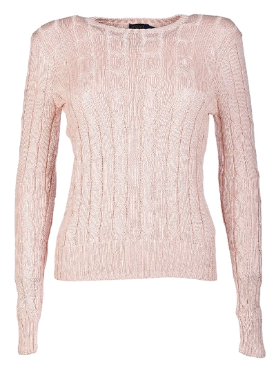 Polo Ralph Lauren Ribbed Jumper In Pink