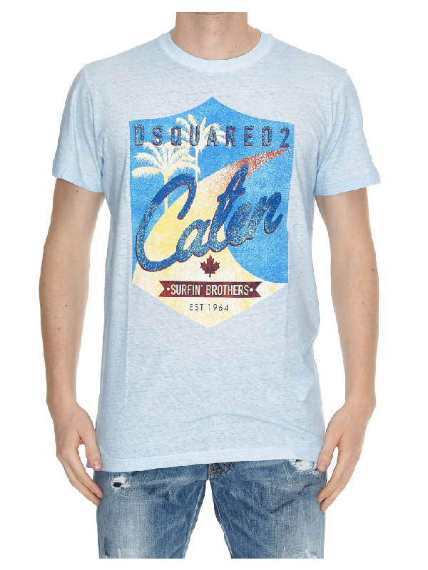 light blue dsquared t shirt