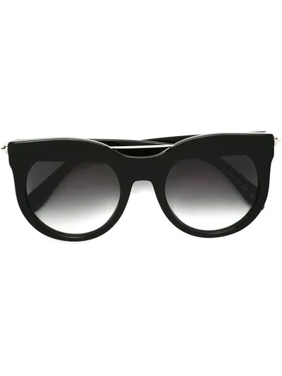 Alexander Mcqueen Round Frame Sunglasses In Black