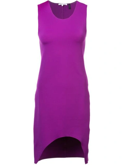 Helmut Lang High Low Dress In Purple