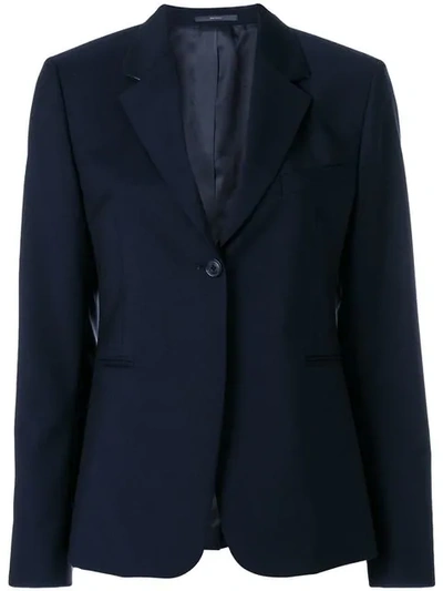 Paul Smith Fitted Single-breasted Jacket In Blue