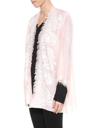 P.a.r.o.s.h Contrast Embroidered Cardigan In Rosa