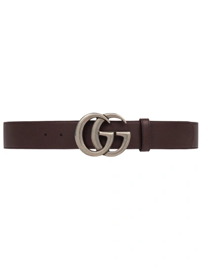 Gucci Leather Belt With Double G Buckle