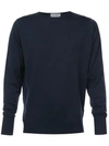 John Smedley Crew In Indigo