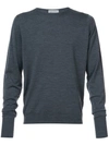 John Smedley Crew-neck Jumper In Grey